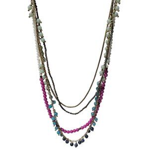 Nakamol Retro Beaded Multi Strand Necklace Layered Chain Fashion Jewelry Women